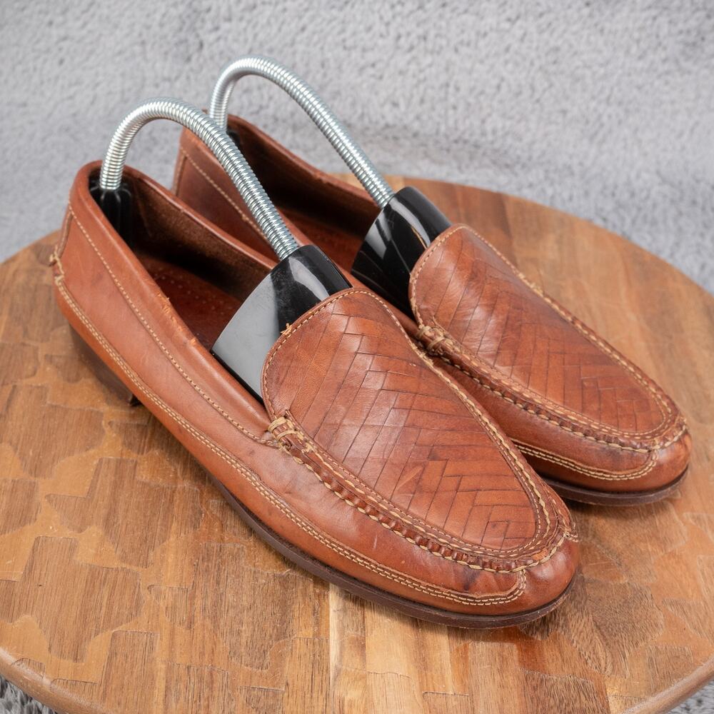 Cole‎ Haan Country Woven Saddle Leather Loafers Size 10.5 N